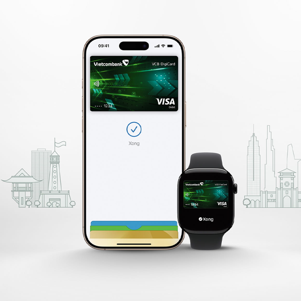 Nhận ngay 50.000VND khi sử dụng thẻ Vietcombank qua Apple Pay