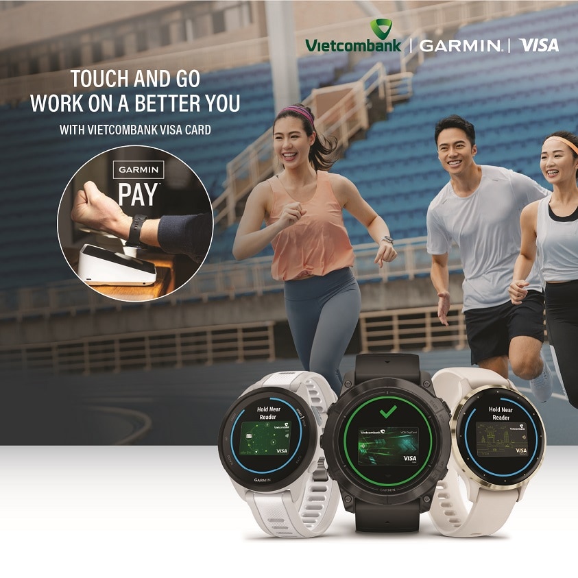 Vcb Pay Vietcombank introduces Garmin Pay contactless payment for Visa cards