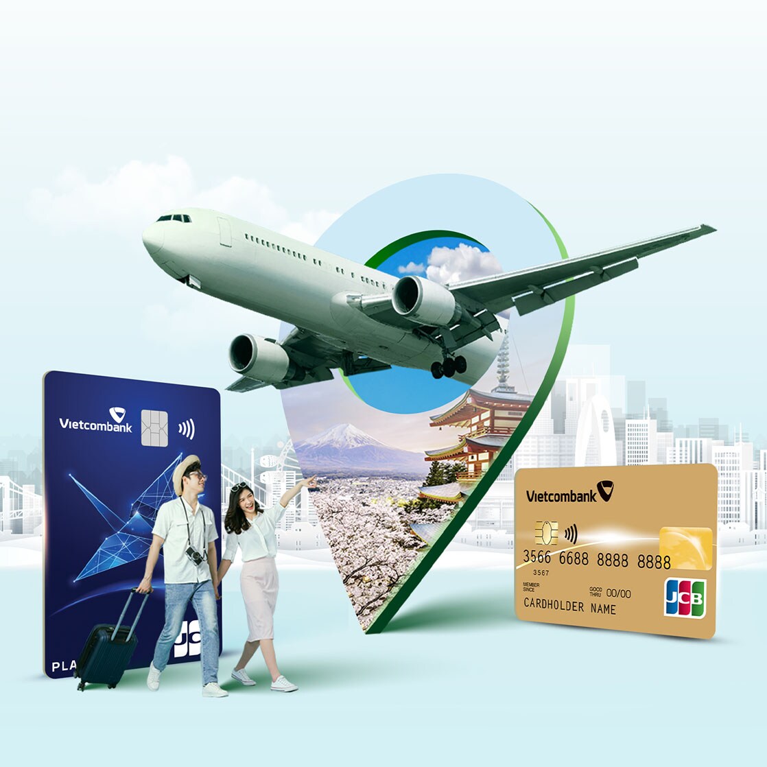 Mở thẻ JCB, nhận hoàn tiền, vi vu Nhật