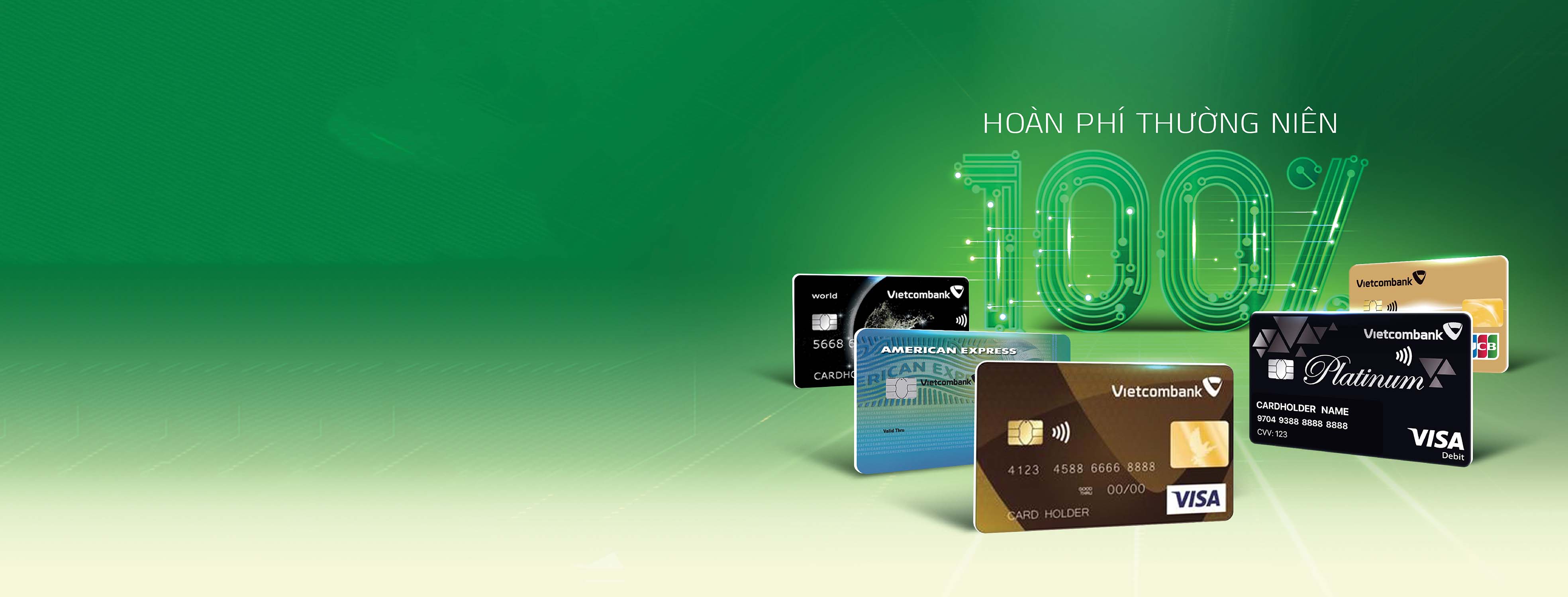 Zero Annual Fee for Vietcombank cards