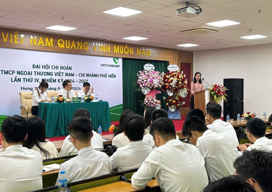 Đại hội Chi đoàn cơ sở Vietcombank Phố Hiến khóa IV, nhiệm kỳ 2024-2027