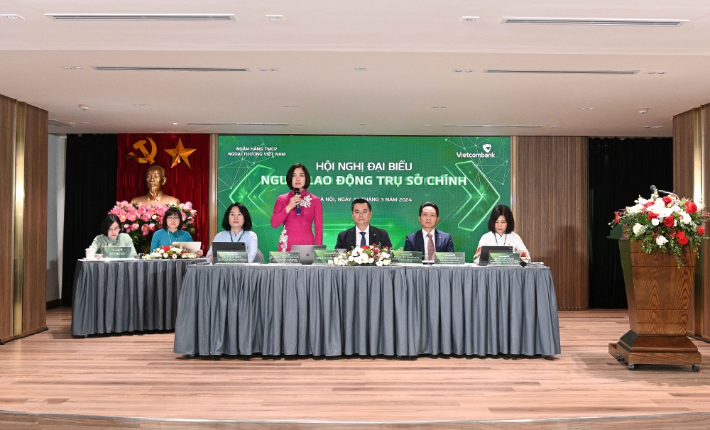 Hội nghị đại biểu người lao động Trụ sở chính Vietcombank năm 2024 ...