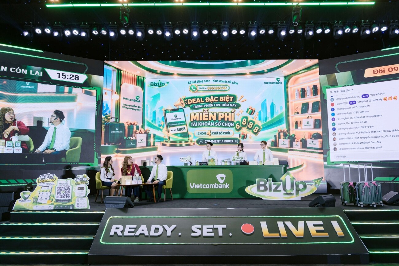 Phần thi livestream Digibank phiên bản HKD kèm theo liên kết phần mềm bán hàng, loa thần tài của Đội 9 – BizUp
