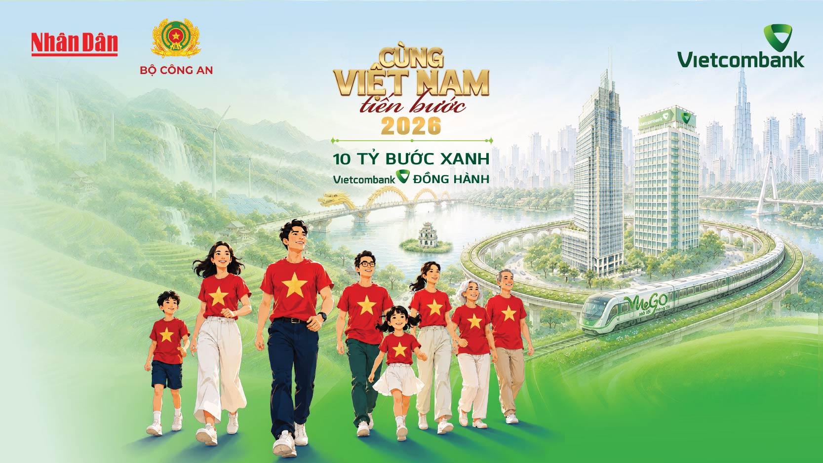 Cùng Việt Nam tiến bước 2026 - 10 tỷ bước xanh, Vietcombank đồng hành